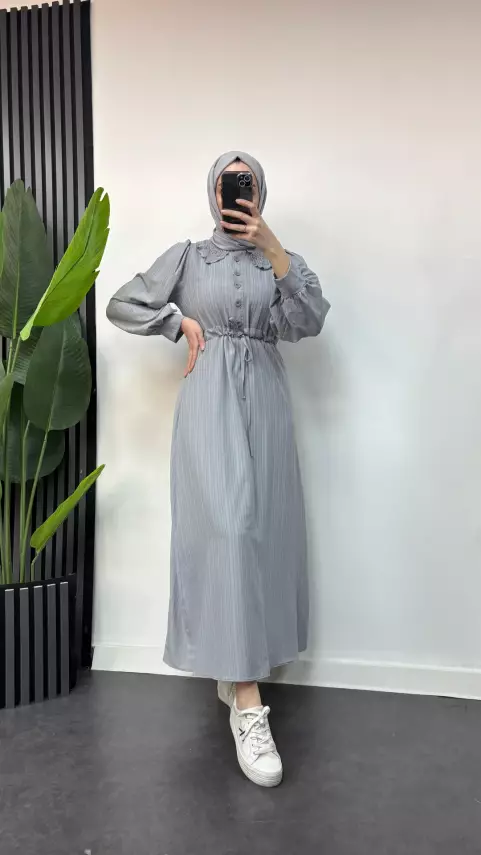 Bebe Yakalı Elbise - 3