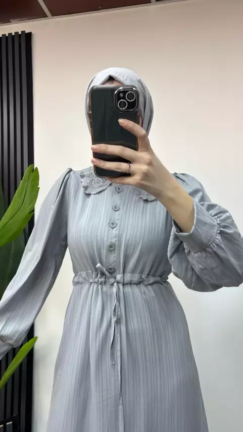 Bebe Yakalı Elbise - 4