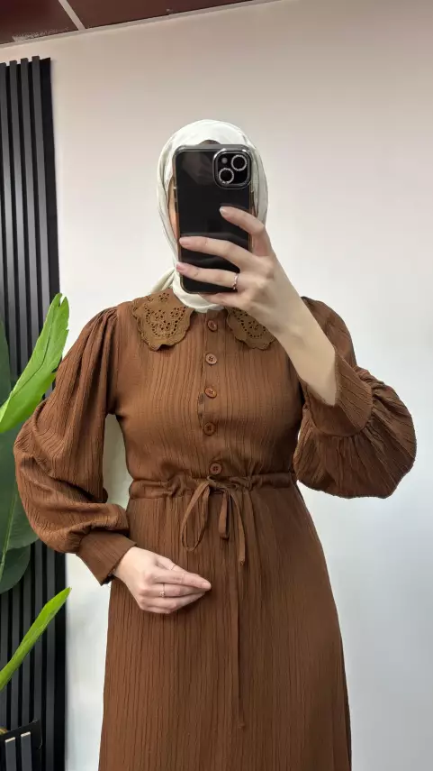 Bebe Yakalı Elbise - 6