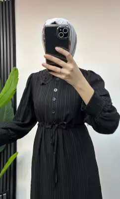 Bebe Yakalı Elbise - 12