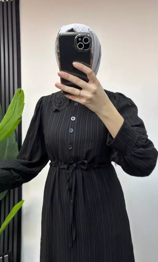 Bebe Yakalı Elbise - 12