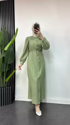 Bebe Yakalı Elbise - 13