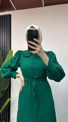 Bebe Yakalı Elbise - 16
