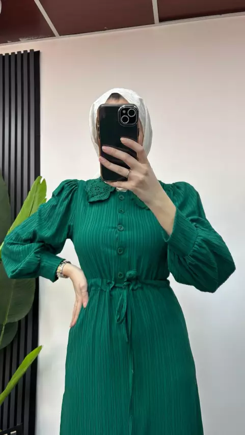 Bebe Yakalı Elbise - 16