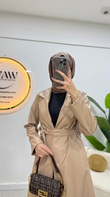 1 AL 1 BEDAVA - Deri Trençkot - 10